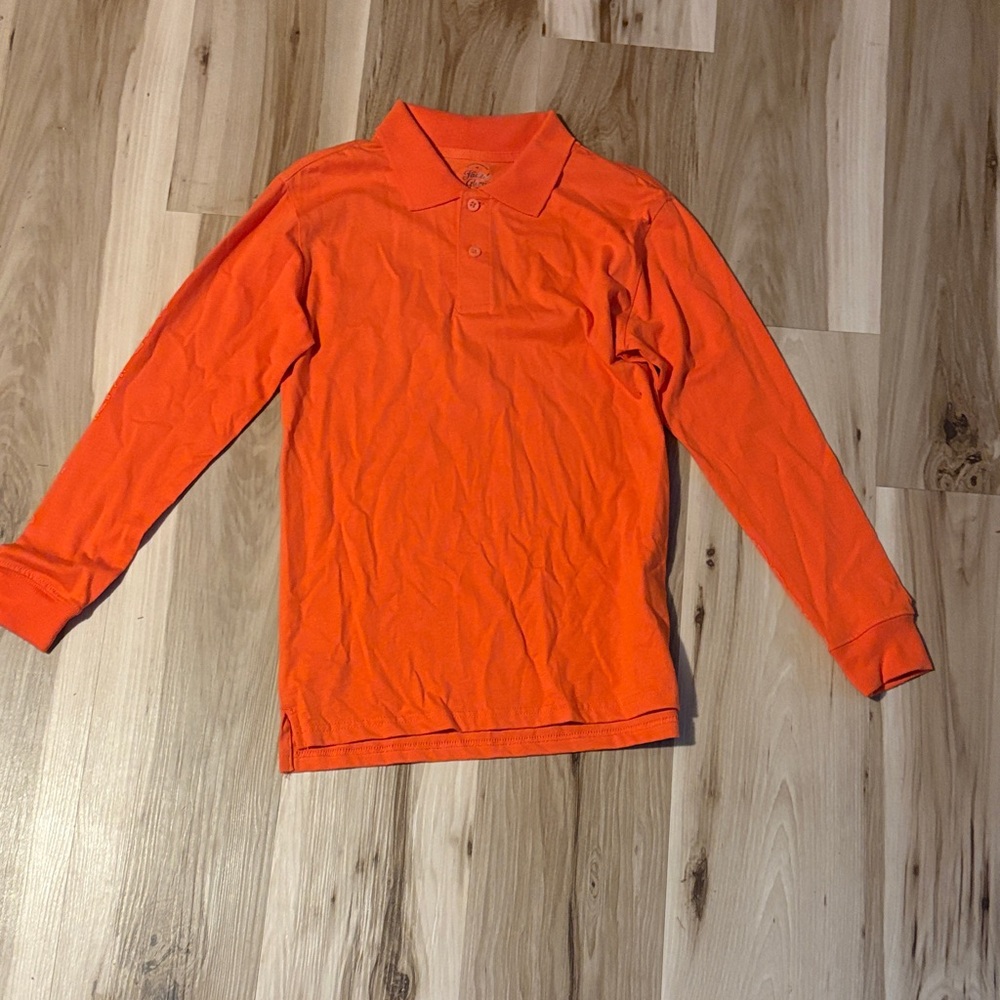 Boy’s Orange long sleeve Polo Shirt